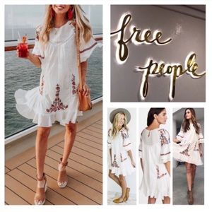 Free People Pavlo Embroidered Mini Dress